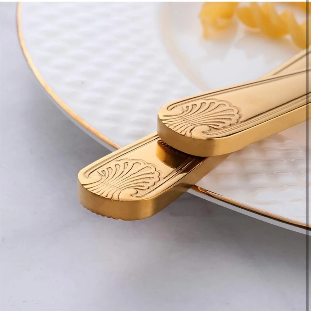 Dinner Table Knife‎ Stainless Steel Shell Pattern Flatware Set Pack of 12